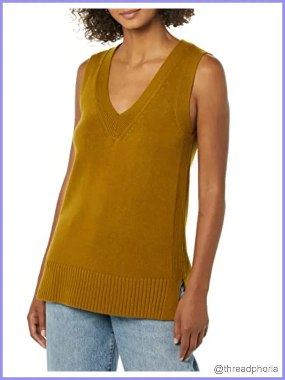 Ultra Soft Sweater Vest - Brown - Regular Fit - V-Neck - Rayon/Nylon